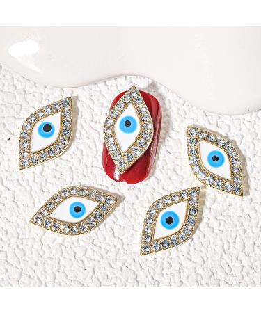 10 PCS 3D Evil Eye Nail Charms - Metal Decorations for DIY Crafts and Nail Art - Buy Online on SooperMarket.com