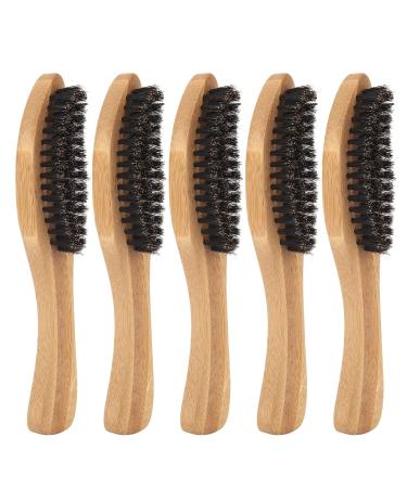 5-Piece Wooden Beard Brush Set for Men | Stiff Bristles & Durable Handle | Gentle Barber Shaving Brushes - Buy Online on SooperMarket.com