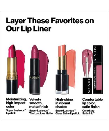 Revlon Colorstay Lip Liner - 677 Fuchsia | Longwear Rich Lip Color with Built-in Sharpener | Smooth Application | 1 Count - Buy Online on SooperMarket.com