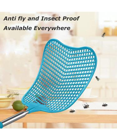 Jieyuchu Flying Claps - Stainless Steel Extendable Fly Swatter for Effective Pest Control | Ward Off Wasps & Mosquitoes | Blue - Buy Online on SooperMarket.com