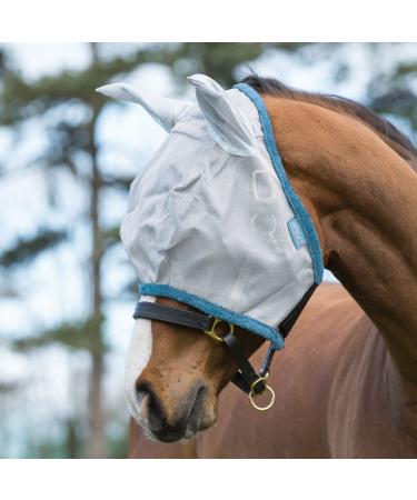 Horseware Amigo Flymask Fly Mask Silver Dark Grey Pony