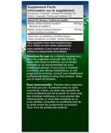 Host Defense Mushrooms | Maitake Mushroom Capsules |Promotes Blood Sugar Metabolism and Immunity | Non-GMO Vegan Organic | 120 Caps 120 count (Pack of 1) - Buy Online on SooperMarket.com