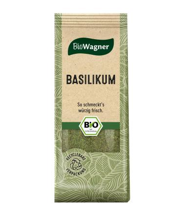 BioWagner - Organic basil | refines pasta sauces vegetables and meat | natural organic ingredients | recyclable packaging | 10 g