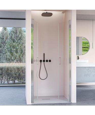 Buy DOBLA - 100 Transparent Glass Shower Door with Dual Salon Doors (H195 6mm) | International Shipping - Buy Online on SooperMarket.com