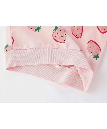 Girls Cotton Sweatshirt - Long Sleeve Casual Jumper for Kids | Toddler Clothes Age 4-5 Years | Strawberry Design - Buy Online on SooperMarket.com
