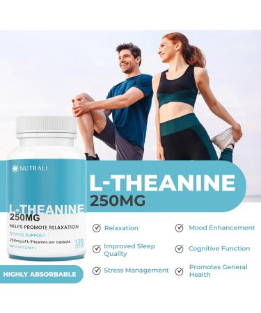 HIGH POTENCY L-Theanine Supplements 250mg Stress Support Improved Sleep Promotes Calm & Relaxation Anxiety Relief Natural Vegan Gluten Free. 120 Capsules 1 Pack 120 count (Pack of 1) - Buy Online on SooperMarket.com