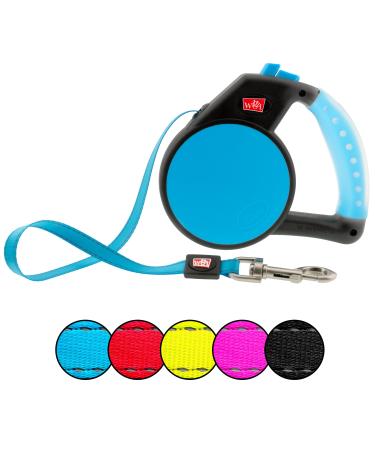 Dog Leash - Retractable Gel Pet Leash Handle - Blue Medium Medium Blue