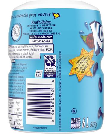 Kool-Aid Ice Blue Raspberry Lemonade Drink Mix 517g (Pack of 12) Ice Blueberry Raspberry Lemonade - Buy Online on SooperMarket.com