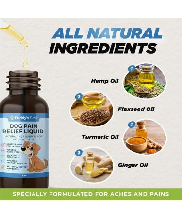 Dog Pain Relief Liquid - Natural Fast-Acting Formula for Joint Pain and Inflammation Made with Organic Ingredients Safe for All Breeds - Buy Online on SooperMarket.com