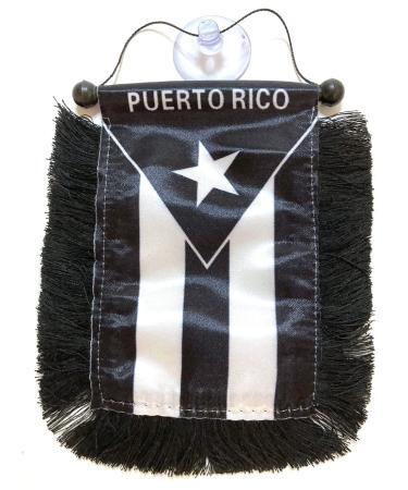 Puerto Rico flags for cars accessories sticker decals Puerto Rican PR homes Boricua banderas para autos small mini Banner hanging window car flags accessory for men women (PR decoration)