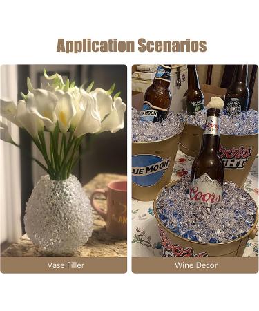 1000 Pcs Clear Acrylic Vase Fillers for Centerpieces - Fake Ice Cubes, Crushed Ice Crystals, Rocks, Diamonds - Wedding Decor Photography Props - Buy Online on SooperMarket.com