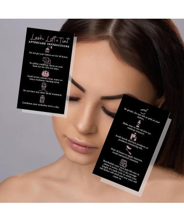 Lash Lift + Tint Aftercare Instruction Cards | 50 Pack | Boutique Marketing LLC | Eyelash Aftercare Kit - Buy Online on SooperMarket.com