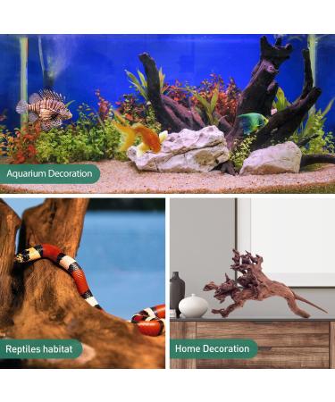 Natural Driftwood Aquarium Decor - Assorted Branches for Reptile/Fish Tank (2 Pack, 9-14 inch) - Buy Online on SooperMarket.com