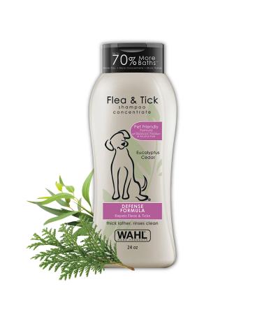 Wahl Flea & Tick Repelling Dog Shampoo for Pets  Defense Formula with Eucalyptus Cedar & Rosemary  24 Oz - 820007A