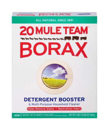 BORAX 20 Mule Team Laundry Booster Powder 4 Pounds Unscented  1 pack (4 pounds)
