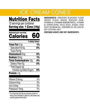 Keebler Waffle Ice Cream Cones 12 Count Box, 5 Ounce (Pack of 12) - Delicious Treats for Desserts and Snacks - Buy Online on SooperMarket.com