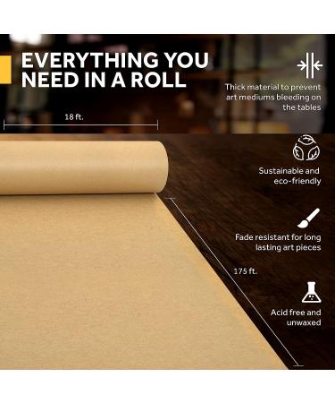 Brown Jumbo Kraft Paper Roll - 18" x 2100" (175') Made in The USA - Ideal for Packing  Moving  Gift Wrapping  Postal  Shipping  Parcel  Wall Art  Crafts  Bulletin Boards  Floor Covering  Table Runner - Buy Online on SooperMarket.com