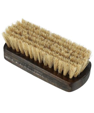 PATIKIL Bristle Shoes Brush Handheld Polish Daubers for Leather Boots Cloth Brown