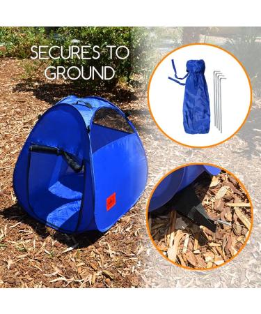 MyDeal Pop Up Pet House in a Bag - Portable Play Pen with 3 Net Windows and Zipper Door for Dogs, Cats, Rabbits - Shelter and Safety on the Go - Buy Online on SooperMarket.com