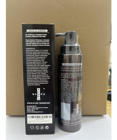 Moroccan Argan Oil Shampoo - Sulfate Free Hydrating Anti-Frizz Care for All Hair Types | Deep Moisturizing Treatment for Color Treated & Damaged Hair - Buy Online on SooperMarket.com