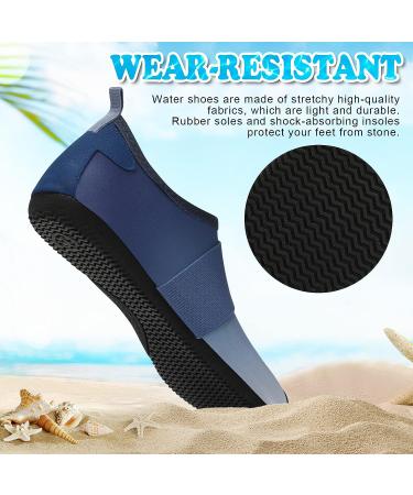 VIFUUR Water Shoes - Barefoot Aqua Socks for Yoga, Beach, Swim - Fogblue - Size 7.5-8.5 Women/6-7 Men - Buy Online on SooperMarket.com