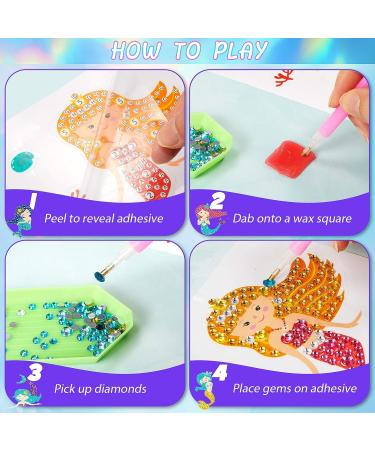 Zonon Gem Diamond Painting Kit for Kids - 26 Piece DIY Sticker Painting Set for Magical and Cute Art and Crafts - Buy Online on SooperMarket.com