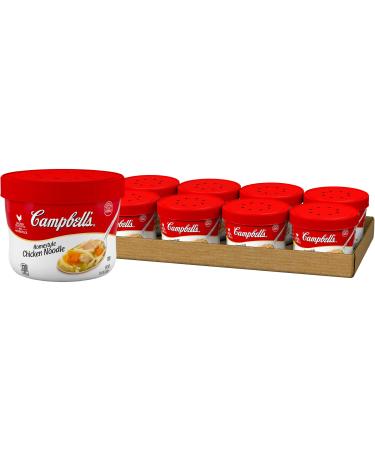 Campbell's Homestyle Chicken Noodle Soup Microwavable Bowl, 15.4 Ounce (Pack of 8)