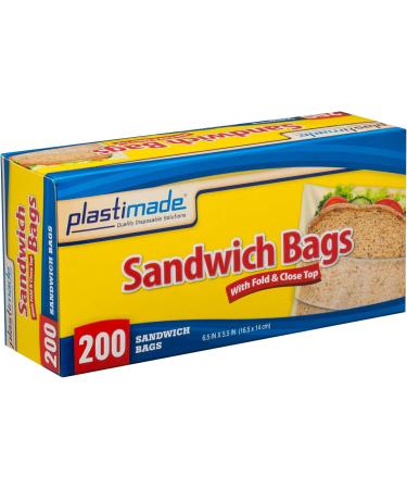 Plastimade 6.5 X 5.5 Sandwich Bags with Fold & Close Top - 800 Count (4 Packs) - Buy Online on SooperMarket.com