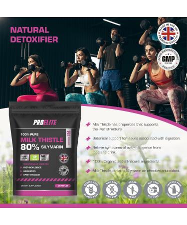 Milk Thistle Capsules 12 000mg - 80% Silymarin High Strength - 90 Capsules Vegan NO Fillers & Binders 100% Pure - Milk Thistle Tablets Powder Alternative by PROELITE 90 count (Pack of 1) - Buy Online on SooperMarket.com