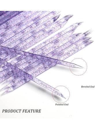 200Pcs Disposable Nail Care Cuticle Pusher Bulk | Crystal Cuticle Pusher for Fingernail | Cleaning Cuticle Stick - Purple - Buy Online on SooperMarket.com