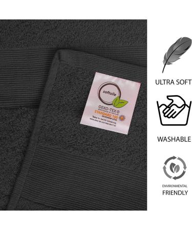 Softolle 100% Cotton Luxury Bath Sheets - Set of 2 - 600 GSM - Eco-Friendly & Highly Absorbent - Oeko-Tex Certified - 35 x 70 Inches - Grey - Buy Online on SooperMarket.com