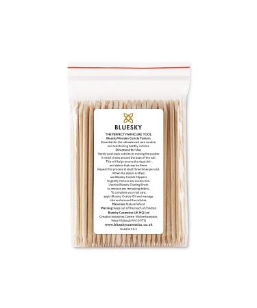 Bluesky 50 Wooden Cuticle Pushers Orange Wood Sticks Double End Nail Cleaner Tool 11.5 cm/4.5 Inches