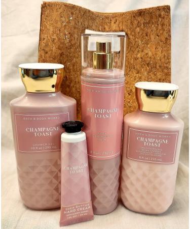Bath and Body Works Champagne Toast Body Care 4 Piece Gift Set + Gift Bag - Fragrance Mist, Shower Gel, Lotion, Hand Cream - Buy Online on SooperMarket.com