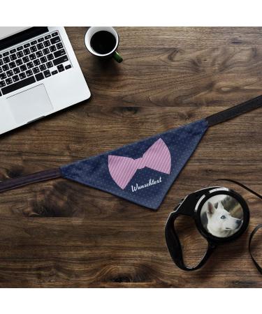 Buy printplanet Dog Scarf with Custom Name - Bow Tie Design - Size L - Stylish Pet Accessory - Buy Online on SooperMarket.com
