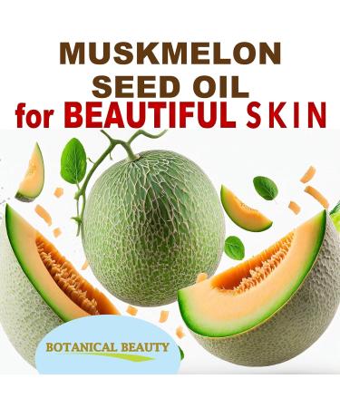Botanical Beauty Muskmelon Seed Oil - 100% Pure Virgin Cold-Pressed Carrier Oil for Face Skin Hair | Rich in Vitamins E & C - 0.5 Fl oz (15 ml - Buy Online on SooperMarket.com