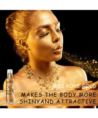 Shimmer Body Oil - Waterproof Liquid Luminizer for Face & Body | Gold Glow Illuminator & Moisturizer | Highlighter Makeup (1 Count - Buy Online on SooperMarket.com