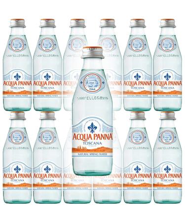 Acqua Panna Toscana Spring Water, 8.8oz Glass Bottle (Pack of 12, Total of 105.6 Oz)