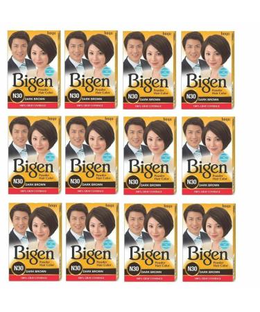 BIGEN Powder Hair Color 6g - Oriental Black N30 (Pack of 12)