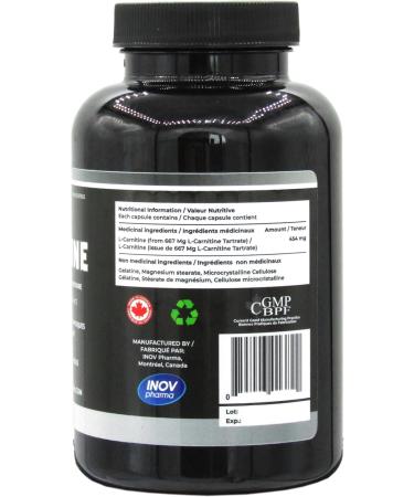 Vegan friendly Carnitine capsules 667mg 180 count to boost muscle recovery repair tissue performance and delay fatigue during physical activity. - Buy Online on SooperMarket.com