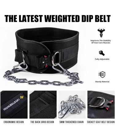 Buy Manueklear DIP Belt | Durable Weight Belt for Men & Women | Power Lifting Fitness Belt for Squats & Pull-Ups - 101.6 cm - Buy Online on SooperMarket.com