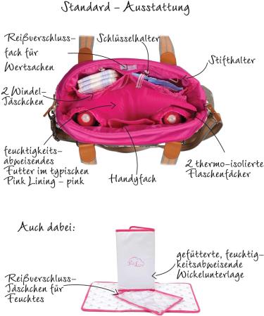 Pink Lining Yummy Mummy Baby Changing Bag - Parrot Cream | Stylish and Functional Nappy Bag - Buy Online on SooperMarket.com