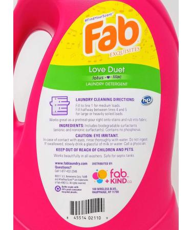 Fab Love Duet Liquid Laundry Detergent (134 oz) - Premium International Shipping - Eco-Friendly Clean - Buy Online on SooperMarket.com