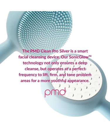 PMD Clean Pro Silver: Smart Facial Cleansing Device with Silver ActiveWarmth & Anti-Aging Massager - Buy Online on SooperMarket.com