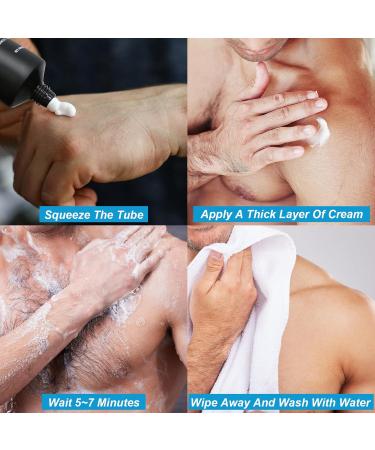 Hair Removal Cream Charmonic Intimate/Private Area Hair Remover for Men Fast & Painless Hair Removal for Underarm Chest Back Legs and Arms Depilatory Cream for Unwanted Coarse Body Hair (Black 2 pcs) - Buy Online on SooperMarket.com