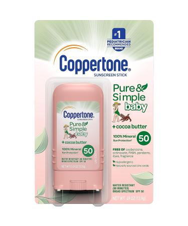 Coppertone WaterBabies SPF 50 Lotion Spray & Baby Mineral SPF 50 Stick Combo Pack - 2 Spray Bottles (6 oz) + 2 Stick (0.5 oz) | Sunscreen for Babies - Buy Online on SooperMarket.com