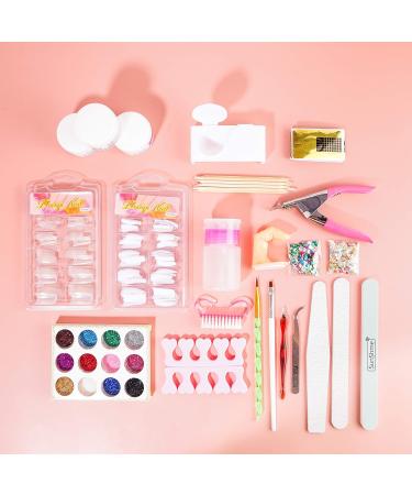 Nail Art Set Professional Acrylic Glitter Powder Liquid Brush Rhinestone Clipper Manicure Nail Art Kit DIY Nail Art Accessories Tool - Buy Online on SooperMarket.com