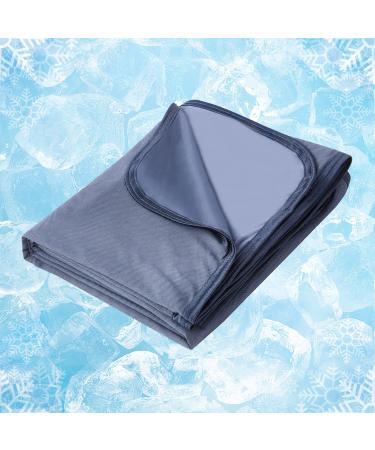 Ailemei Direct Cooling Blanket for Hot Sleepers Double Sided Cold Effect Twin Size Lightweight Breathable Summer Blankets for Bed Transfer Heat to Keep Body Cool for Night Sweats 60"x90" Jeans Blue Twin 60"x90"