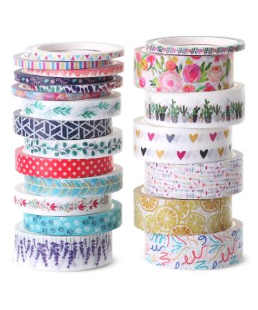 Mr. Pen- Washi Tape Set, 21 Rolls, Floral Washi Tape, Washi Tape, Bullet Journal Supplies, Decorative Tape, Cute Washi Tape, Washi Tape for Bible Journaling, Cute Tape, Bible Journaling Supplies