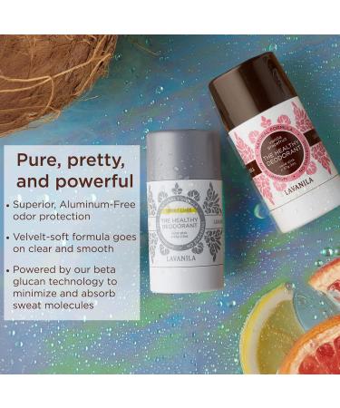 Lavanila Aluminum Free Natural Deodorant for Girls Vanilla Grapefruit + Sport Luxe (2oz Each) - The Healthy Deodorant - Solid Stick Vegan - Buy Online on SooperMarket.com
