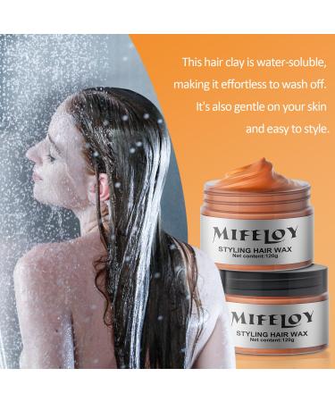 Orange Temporary Hair Color Wax | Instant Hairstyle Cream for Women & Youth | Party & Cosplay Hair Pomade - 4.23oz - Buy Online on SooperMarket.com